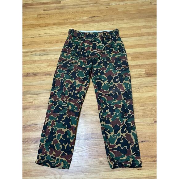 Game Winner Chino Pant Men's M Brown Camouflage Hunting Straight Leg Cotton - Picture 1 of 9